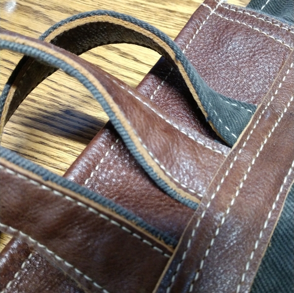 Myra Bag Leather & Wool Tote Backpack With Tassel Accent - Picture 12 of 14